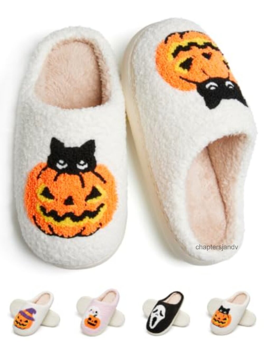 Fuzzy Memory Foam House Slippers Women Anti-Slip Indoor Outdoor